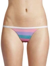 Wildfox Kayla Bikini Bottom In Multi Stripe