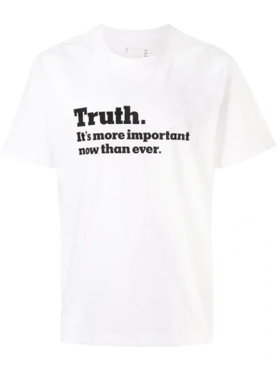 Sacai Truth Tshirt In White
