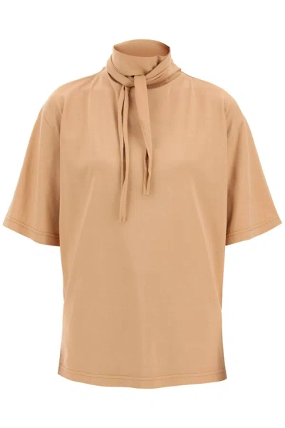 Lemaire T-shirt With Scarf Accessory In Burnt_sand