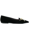 Pretty Ballerinas Embellished Pointed Ballerina Pumps - Black