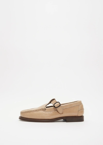 Hereu 15mm Maqueda Leather Loafers In Sand