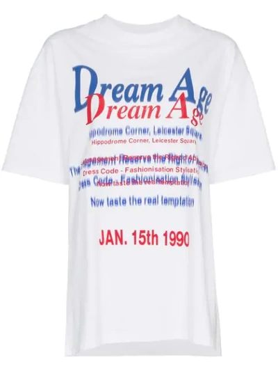 Martine Rose Dream Age Print Cotton T Shirt In White