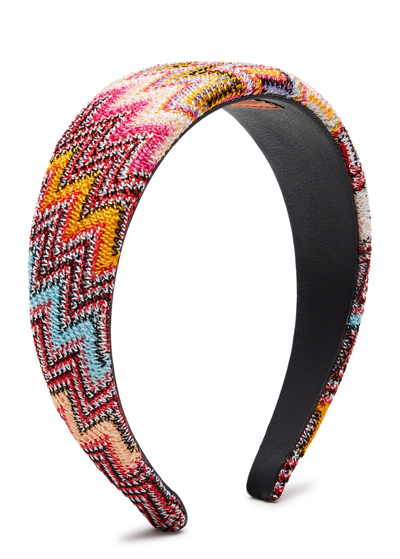 Missoni Printed Viscose Headband In Multicoloured 1