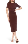 Alexia Admor Keaton Sheath Dress In Brown