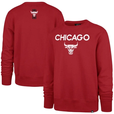 47 ' Red Chicago Bulls 2023/24 City Edition Postgame Headline Crew Pullover Sweatshirt