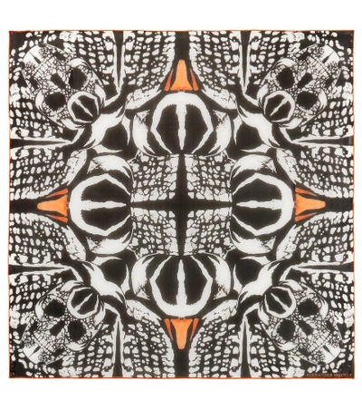 Alexander Mcqueen Skull-printed Silk Scarf In Black