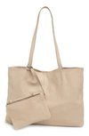 Lucky Brand Mora Leather Tote In Grey