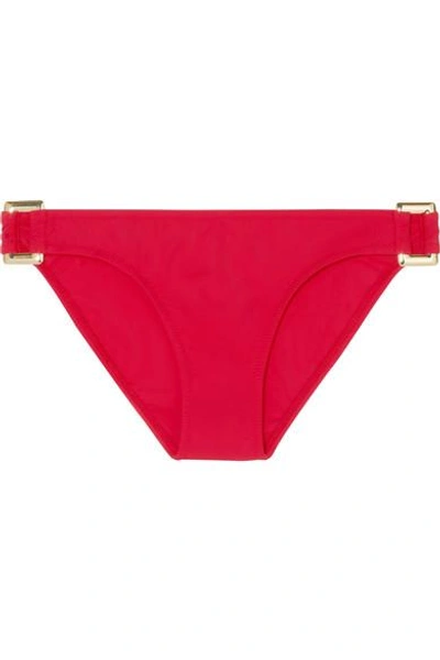 Heidi Klein Body Embellished Bikini Briefs In Red