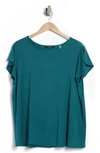 T Tahari Flutter Cap Sleeve T-shirt In Verdigris