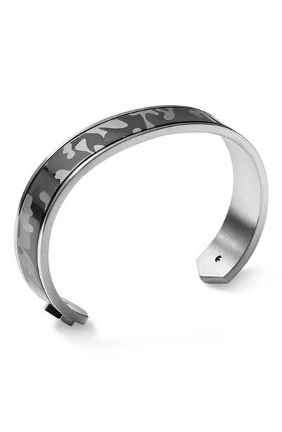 Bulova Camo Precisionist Stainless Steel Cuff Bracelet In Silver-tone