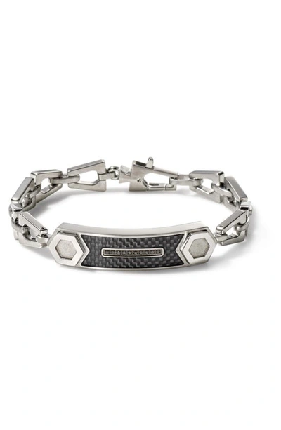 Bulova Precisionist Id Link Diamond Bracelet In Silver-tone