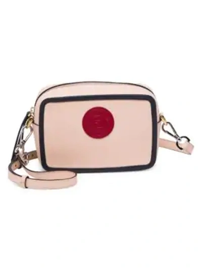 Fendi Women's Mini Leather Camera Bag In Plaster Pink