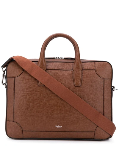 Mulberry Belgrave Full-grain Leather Briefcase In Brown