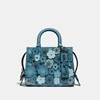 Coach Rogue 25 With Tea Rose In Chambray/black Copper
