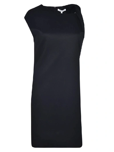 Helmut Lang Twisted Shoulder Dress In Black