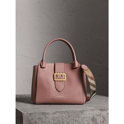 burberry medium buckle tote pink