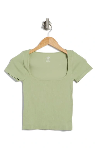 Elodie Square Neck Seamless Top In Sage
