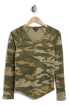 Lucky Brand Burnout Thermal In Green Camo