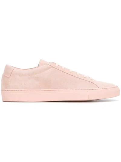 Common Projects Pink Suede Original Achilles Low Sneakers