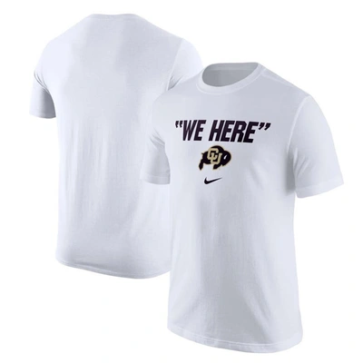 Nike White Colorado Buffaloes We Here T-shirt