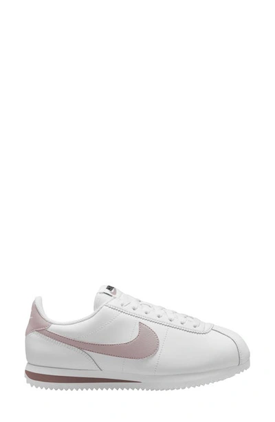 Nike Cortez Sneaker In White/ Violet/ Mauve/ Black