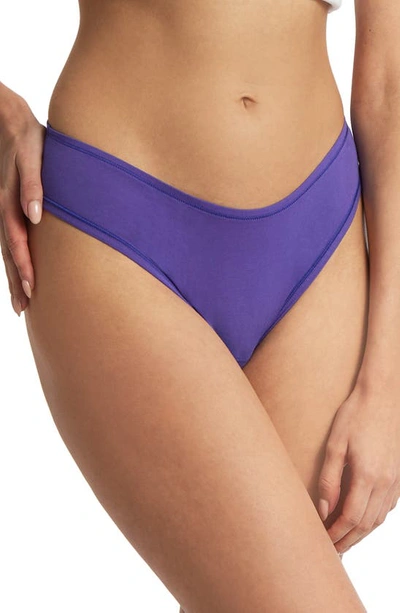 Hanky Panky Playstretch Natural Rise Thong In Raw Amethy