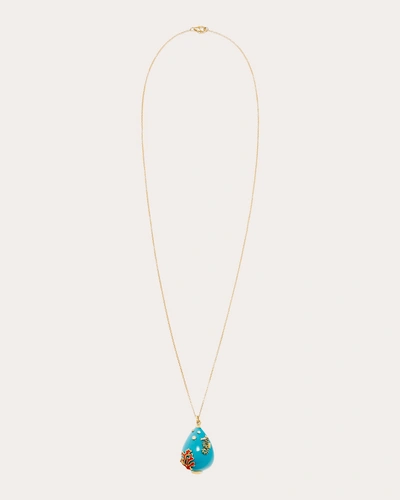 Yvonne Léon Women's Gemstone & Diamond Ocean Pendant Necklace In Blue