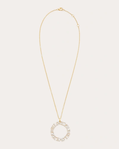 Yvonne Léon Women's Diamond & 9k Gold 'we Love You' Pendant Necklace