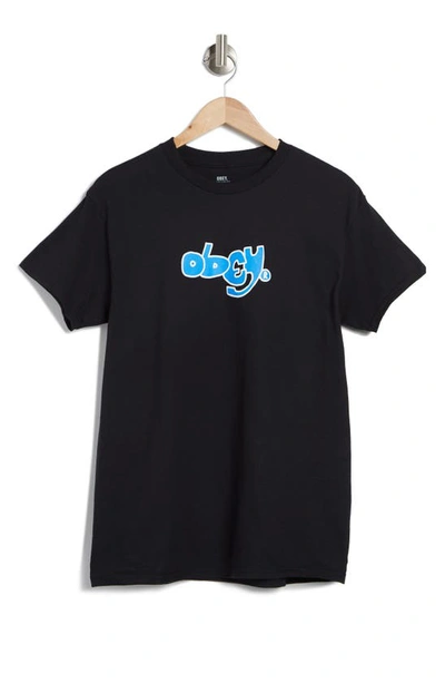 Obey Marker Tag Graphic T-shirt In Black