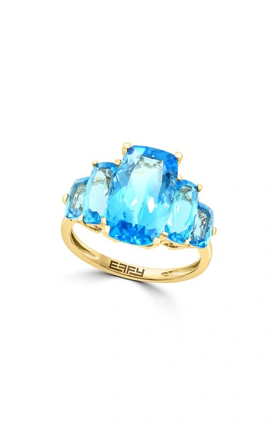 Effy 14k Yellow Gold Blue Topaz 5-stone Ring