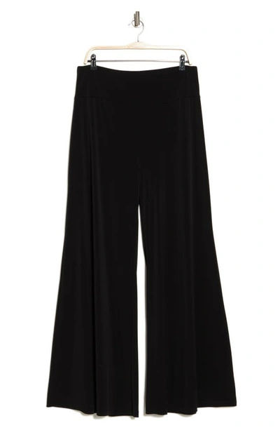 Renee C Jersey Wide Leg Pants In Black