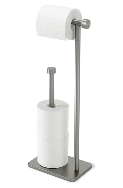 Umbra Cappa Toilet Paper Holder & Reserve Stand In Nickel