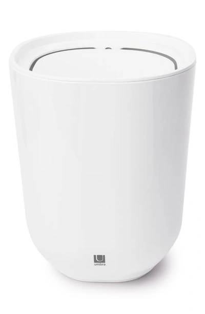 Umbra Bevel Base Trash Can With Lid In White