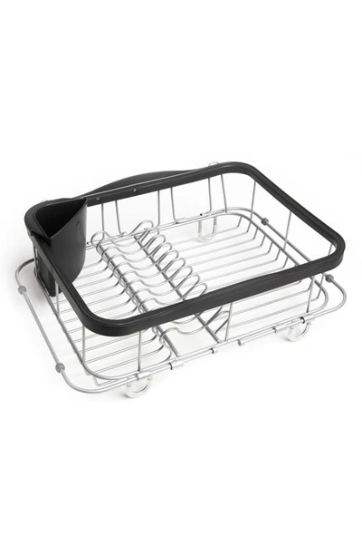 Umbra Convertible Sinkin Dish Drying Rack In Black/ Nickel