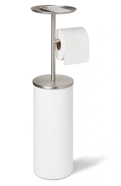 Umbra Portaloo Toilet Paper Stand & Reserve Basin In Gray