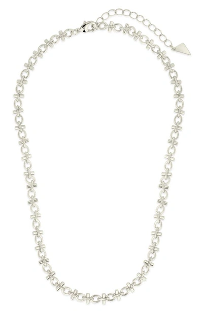 Sterling Forever Amaya Chain Necklace In Metallic