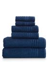 Ella Jayne Home Solid 100% Turkish Cotton 6-piece Towel Set In Navy