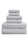 Ella Jayne Home Solid 100% Turkish Cotton 6-piece Towel Set In Gray