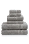Ella Jayne Home Solid 100% Turkish Cotton 6-piece Towel Set In Grey
