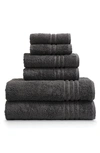 Ella Jayne Home Solid 100% Turkish Cotton 6-piece Towel Set In Charcoal
