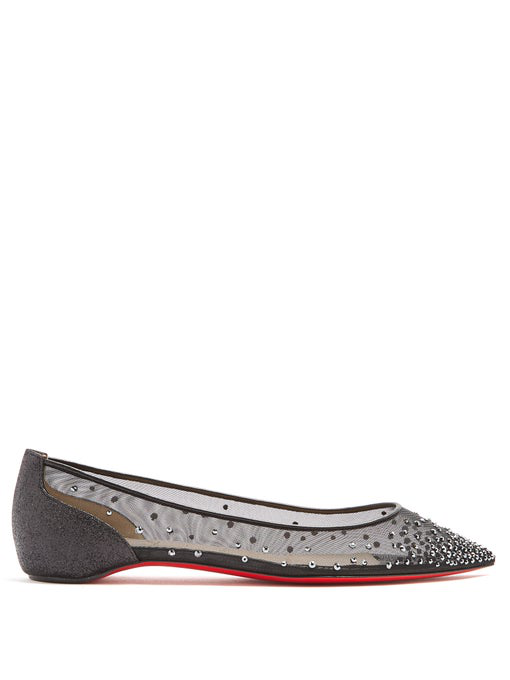 louboutin strass flats