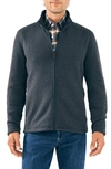 Faherty Sweater Fleece Zip Jacket In Lava Rock