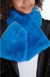 Apparis Kids' Faux Fur Scarf In Azure Blue