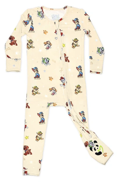 Bellabu Bear Babies' Paw Patrol Convertible Footie Pyjamas In Beige