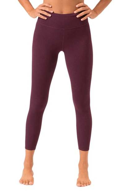 Threads 4 Thought Arielle High Waist Pocket Rib Leggings In Heather Amaranth