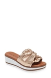 Ron White Priccila Water Resistant Wedge Sandal In Rose Gold