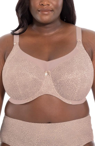 Goddess Kayla Full Cup Full Figure Underwire Bra In Taupe Leopard Print