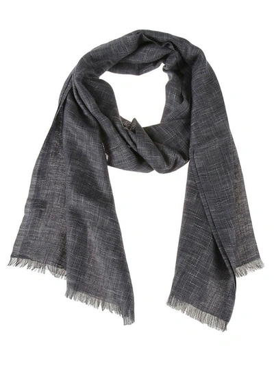 Loro Piana Fringe Classic Scarf In Grey