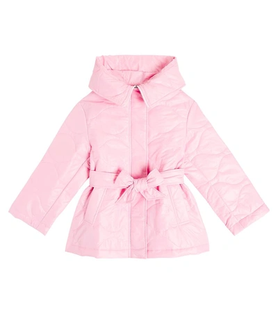 Monnalisa Kids' Extraleichter Nylon-parka In Rosa Fairytale