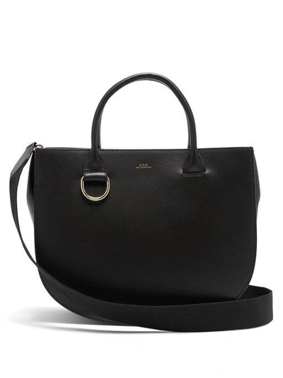 Apc Black Leather Marion Bag